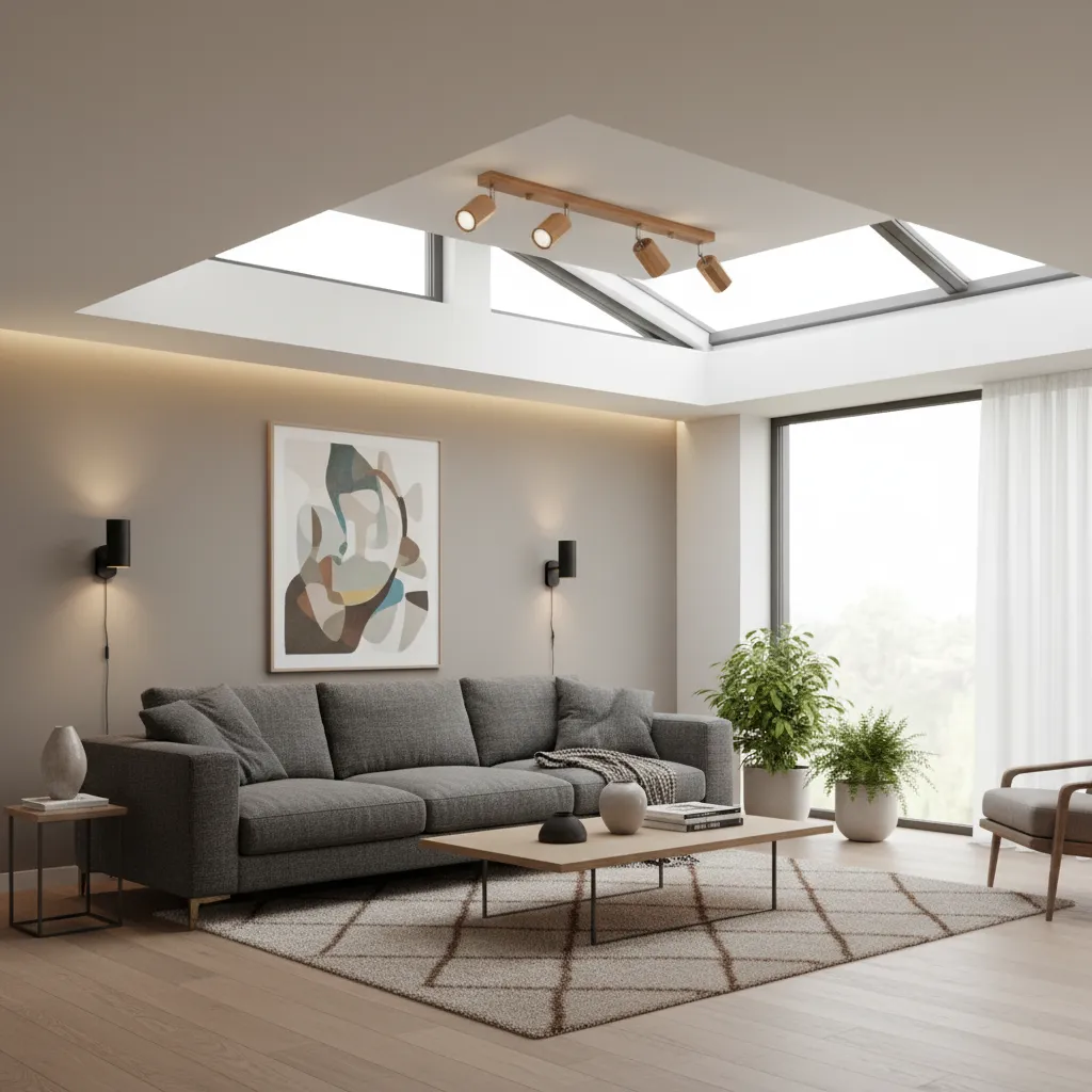 Plafon ZEKE 4 dąb SL.1031 - Sollux Lighting - obrazek 2