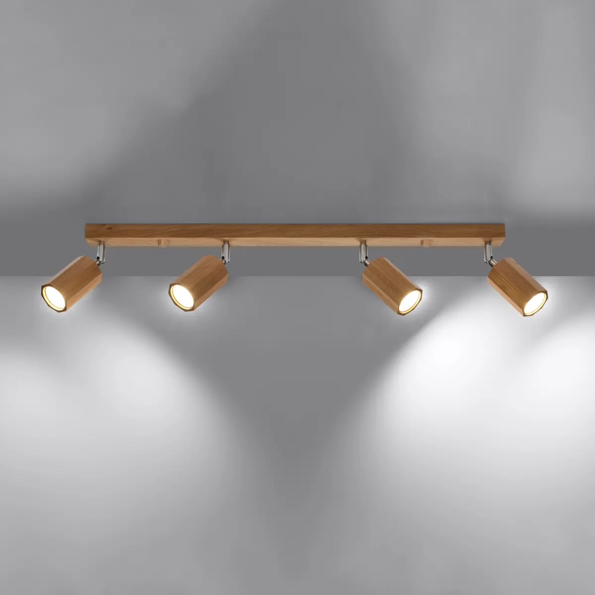 Plafon ZEKE 4 dąb SL.1031 - Sollux Lighting - obrazek 4