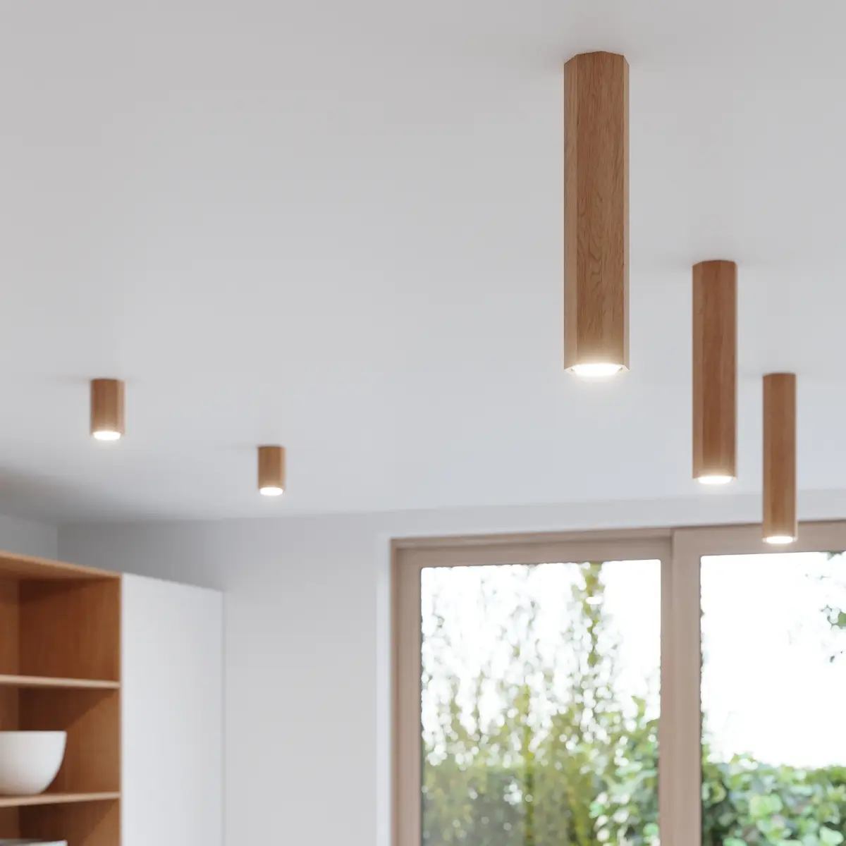 Plafon ZEKE 4 dąb SL.1031 - Sollux Lighting - obrazek 10