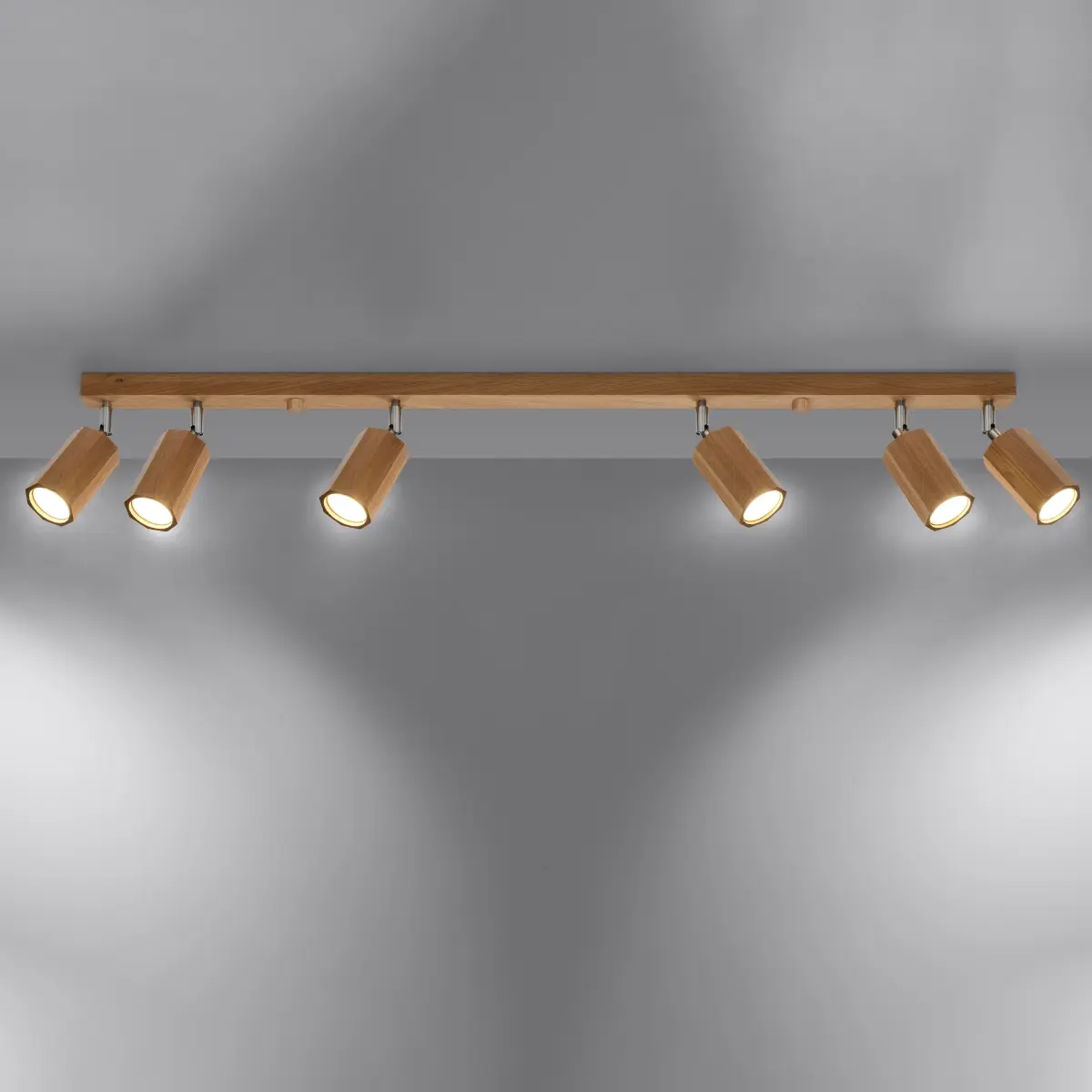 Plafon ZEKE 6 dąb SL.1032 - Sollux Lighting - obrazek 4