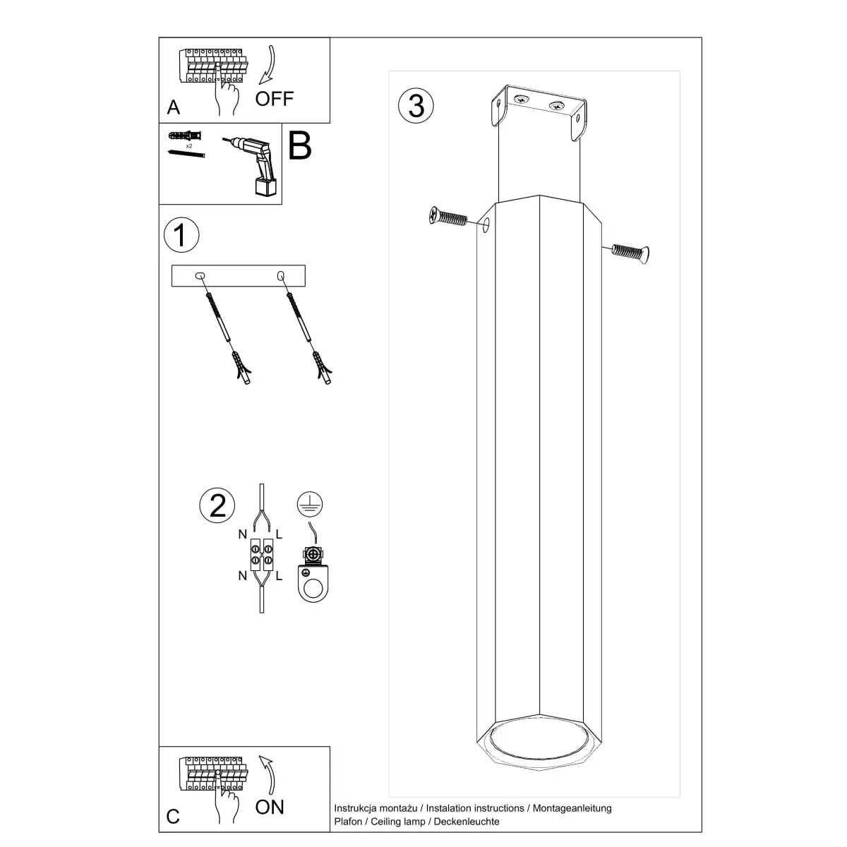Plafon ZEKE 30 dąb SL.1034 - Sollux Lighting - obrazek 6
