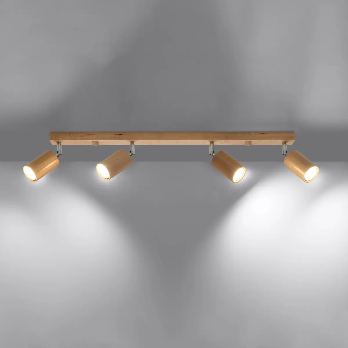 Plafon BERG 4 naturalne drewno SL.1042 - Sollux Lighting - obrazek 4