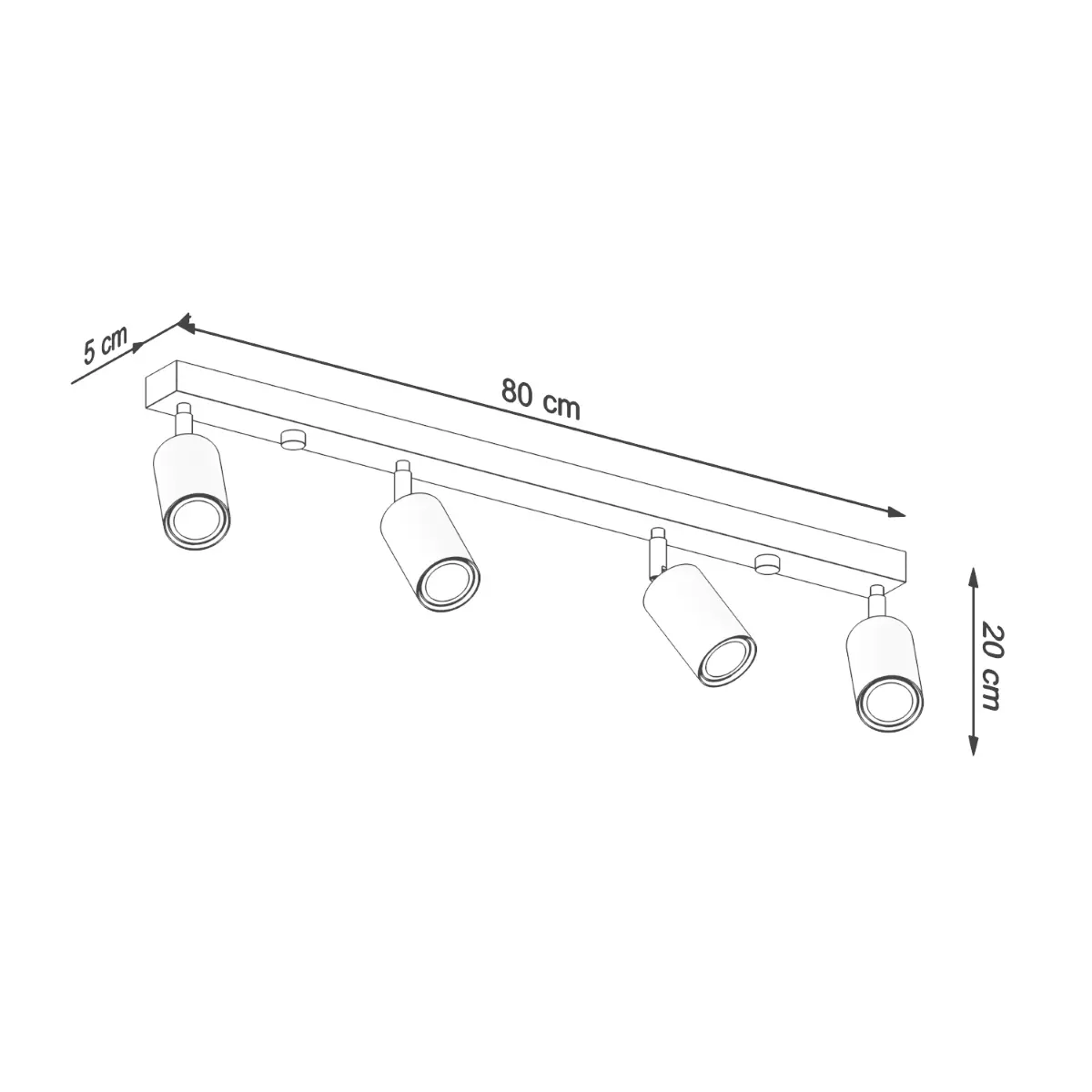 Plafon BERG 4 naturalne drewno SL.1042 - Sollux Lighting - obrazek 5