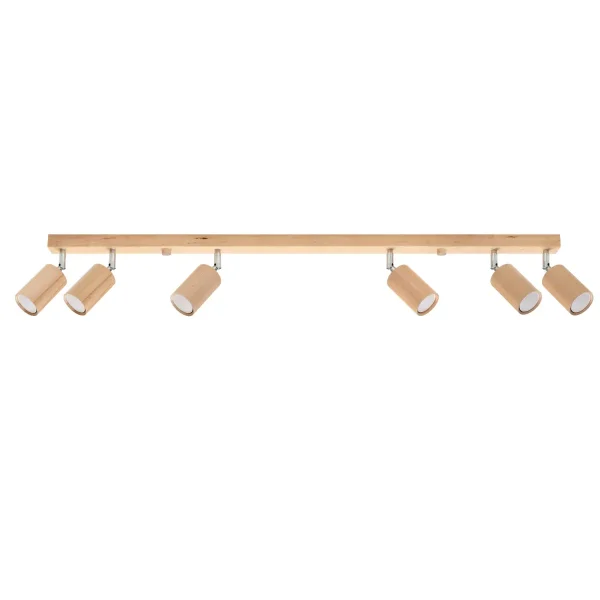 Plafon BERG 6 naturalne drewno SL.1043 - Sollux Lighting