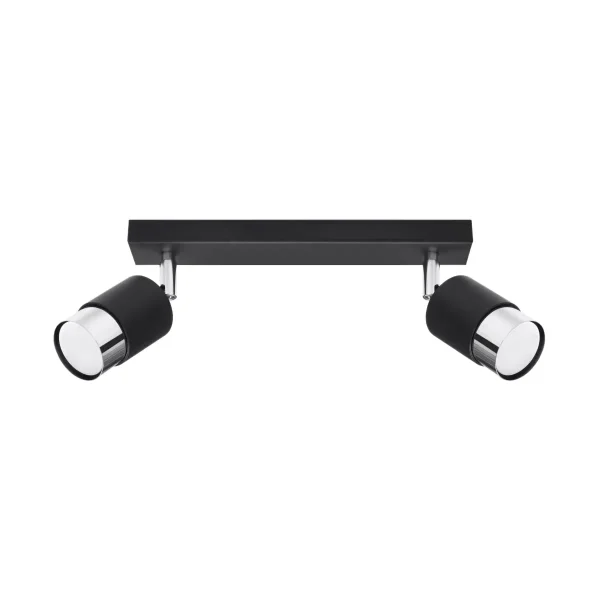 Plafon NERO 2 czarny/chrom SL.1065 - Sollux Lighting