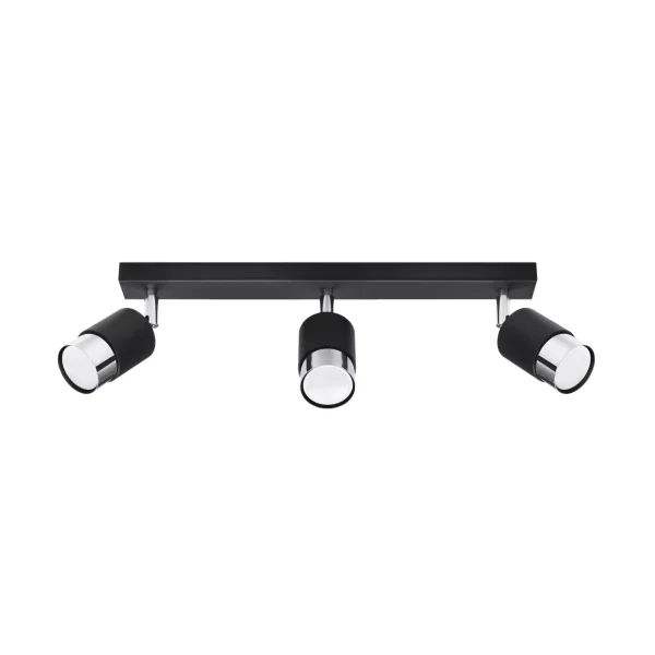 Plafon NERO 3 czarny/chrom SL.1066 - Sollux Lighting