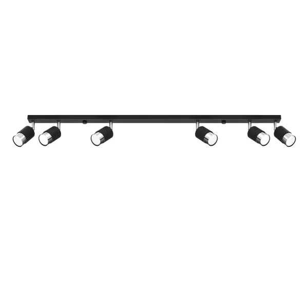 Plafon NERO 6 czarny/chrom SL.1068 - Sollux Lighting