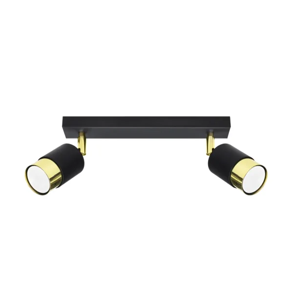 Plafon NERO 2 czarny/złoty SL.1070 - Sollux Lighting