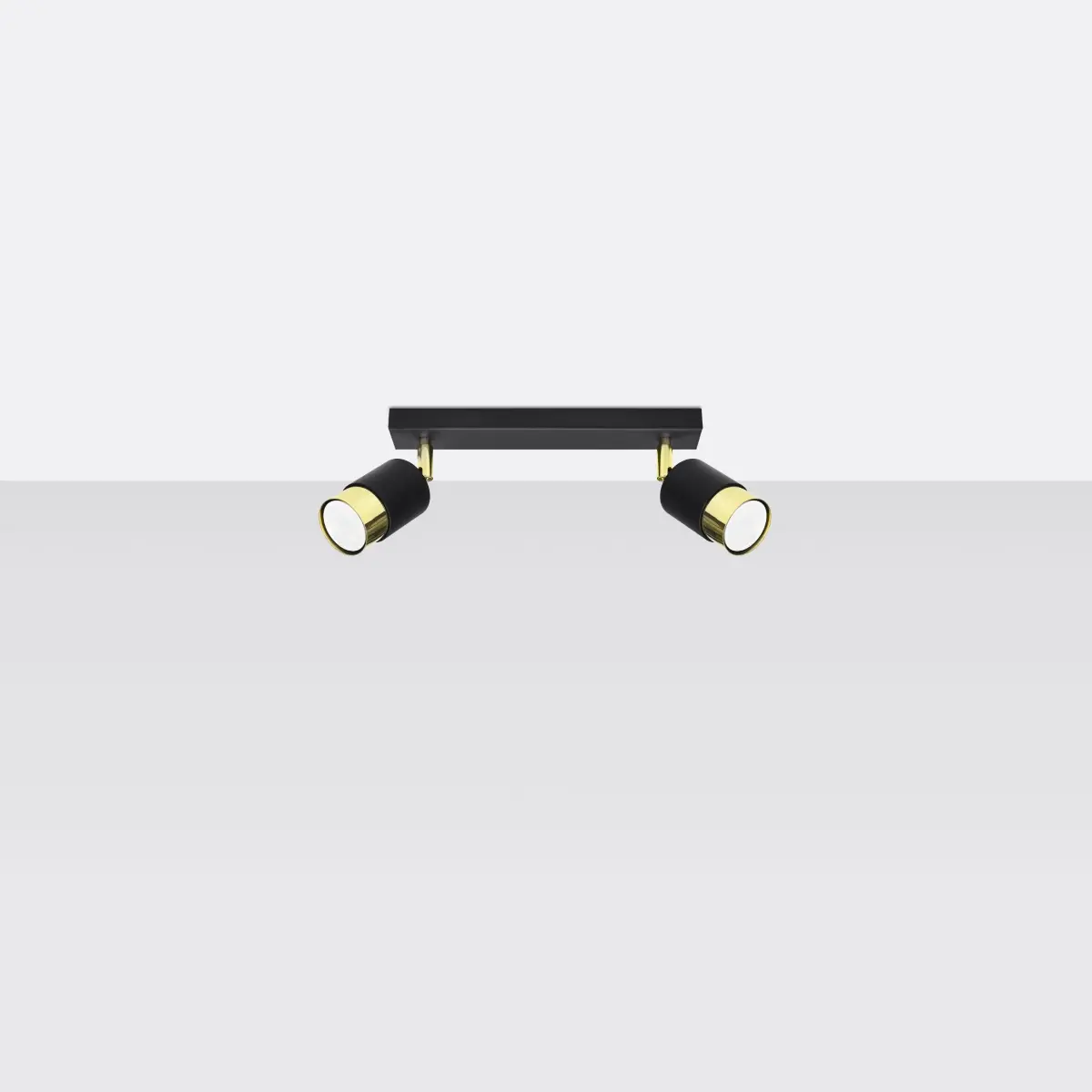 Plafon NERO 2 czarny/złoty SL.1070 - Sollux Lighting - obrazek 3