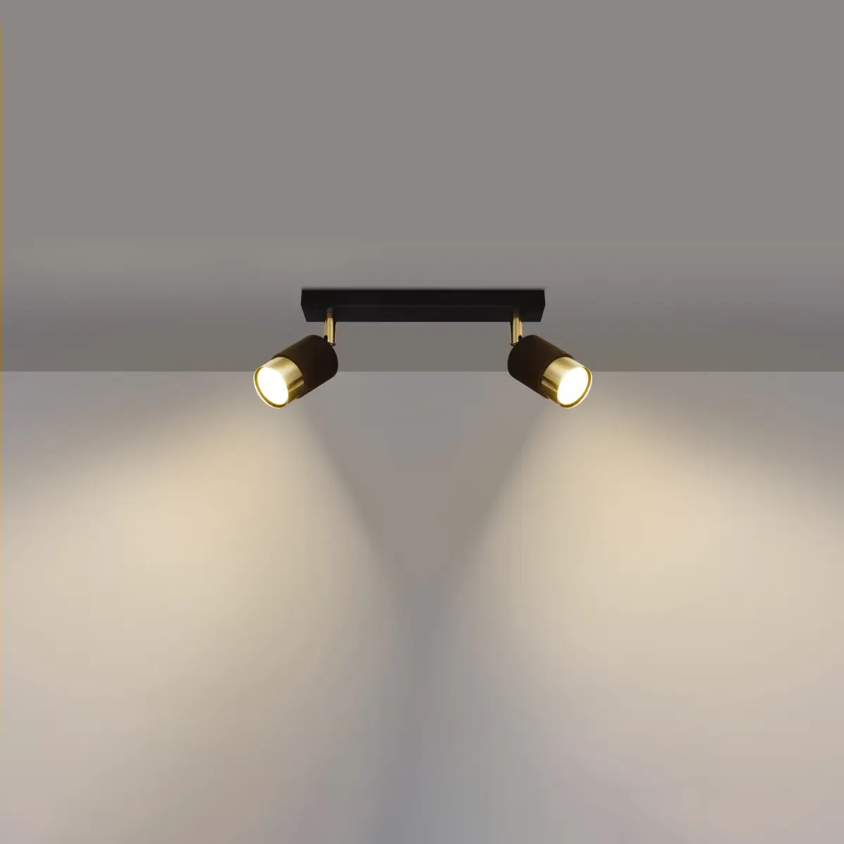 Plafon NERO 2 czarny/złoty SL.1070 - Sollux Lighting - obrazek 4