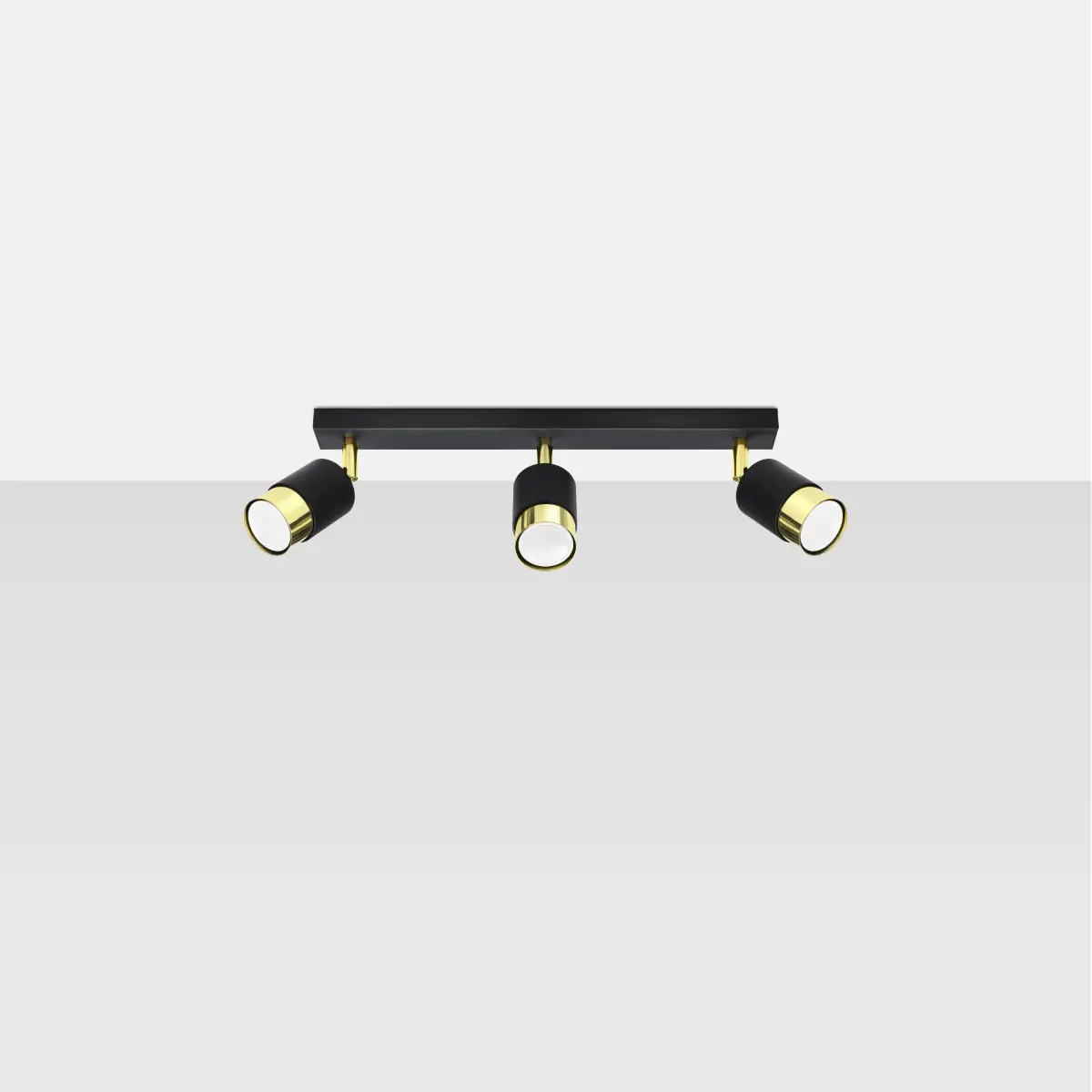 Plafon NERO 3 czarny/złoty SL.1071 - Sollux Lighting - obrazek 3