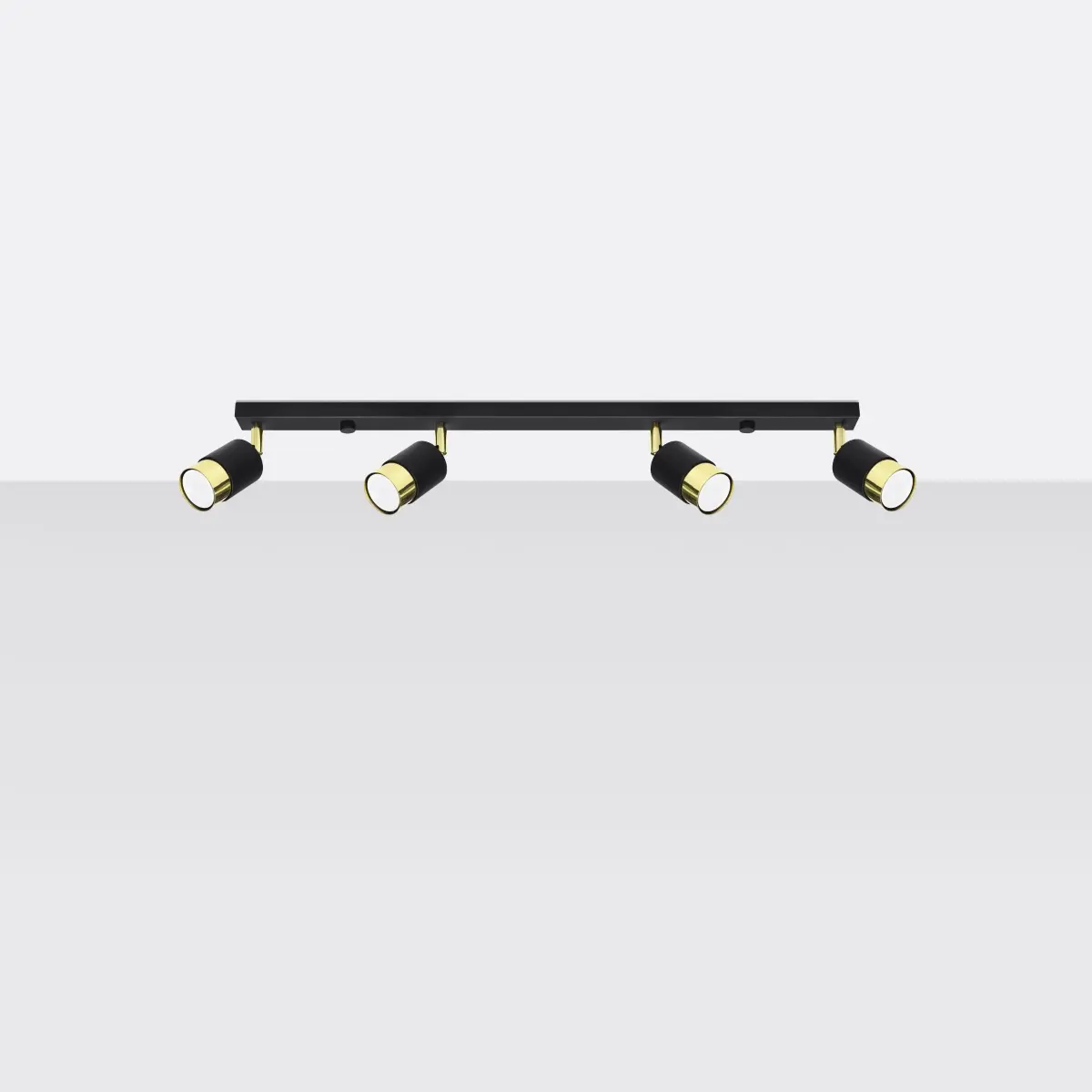 Plafon NERO 4 czarny/złoty SL.1072 - Sollux Lighting - obrazek 3