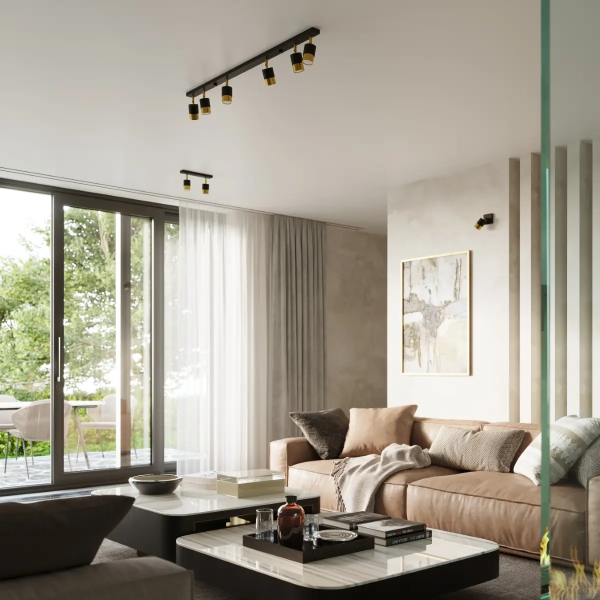 Plafon NERO 4 czarny/złoty SL.1072 - Sollux Lighting - obrazek 7