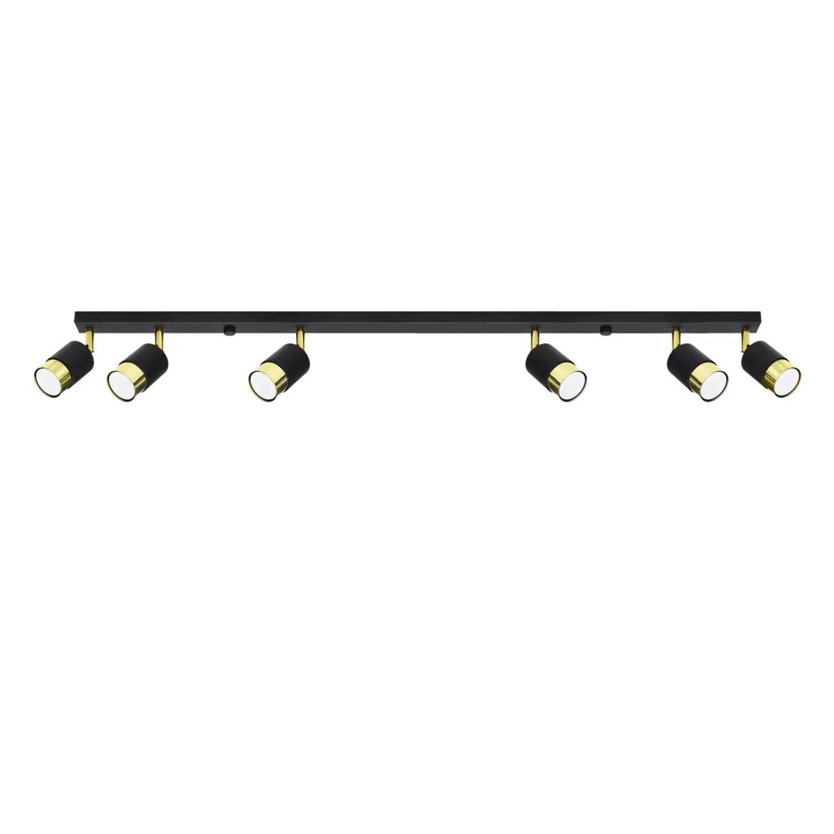 Plafon NERO 6 czarny/złoty SL.1073 - Sollux Lighting