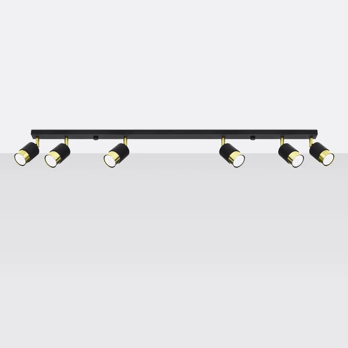 Plafon NERO 6 czarny/złoty SL.1073 - Sollux Lighting - obrazek 3
