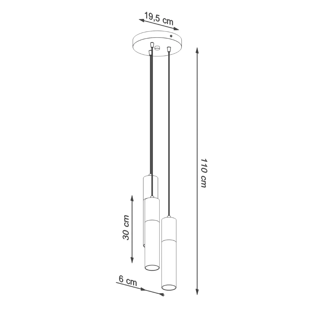 Lampa wisząca BORGIO 3P biały SL.1080 - Sollux Lighting - obrazek 5