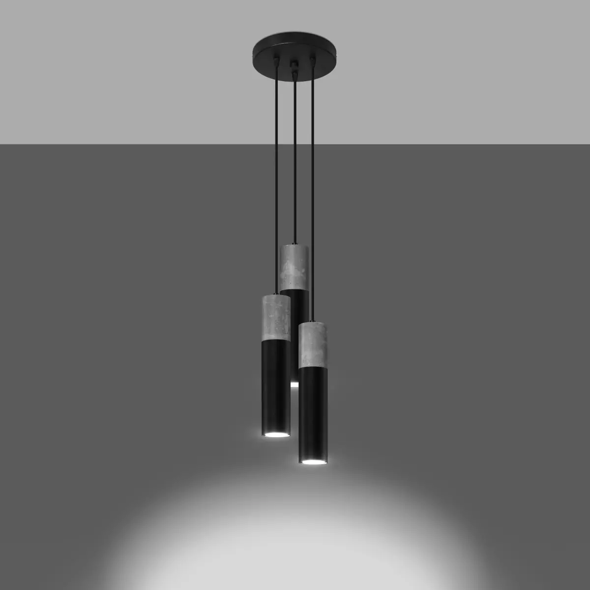 Lampa wisząca BORGIO 3P czarny SL.1081 - Sollux Lighting - obrazek 4