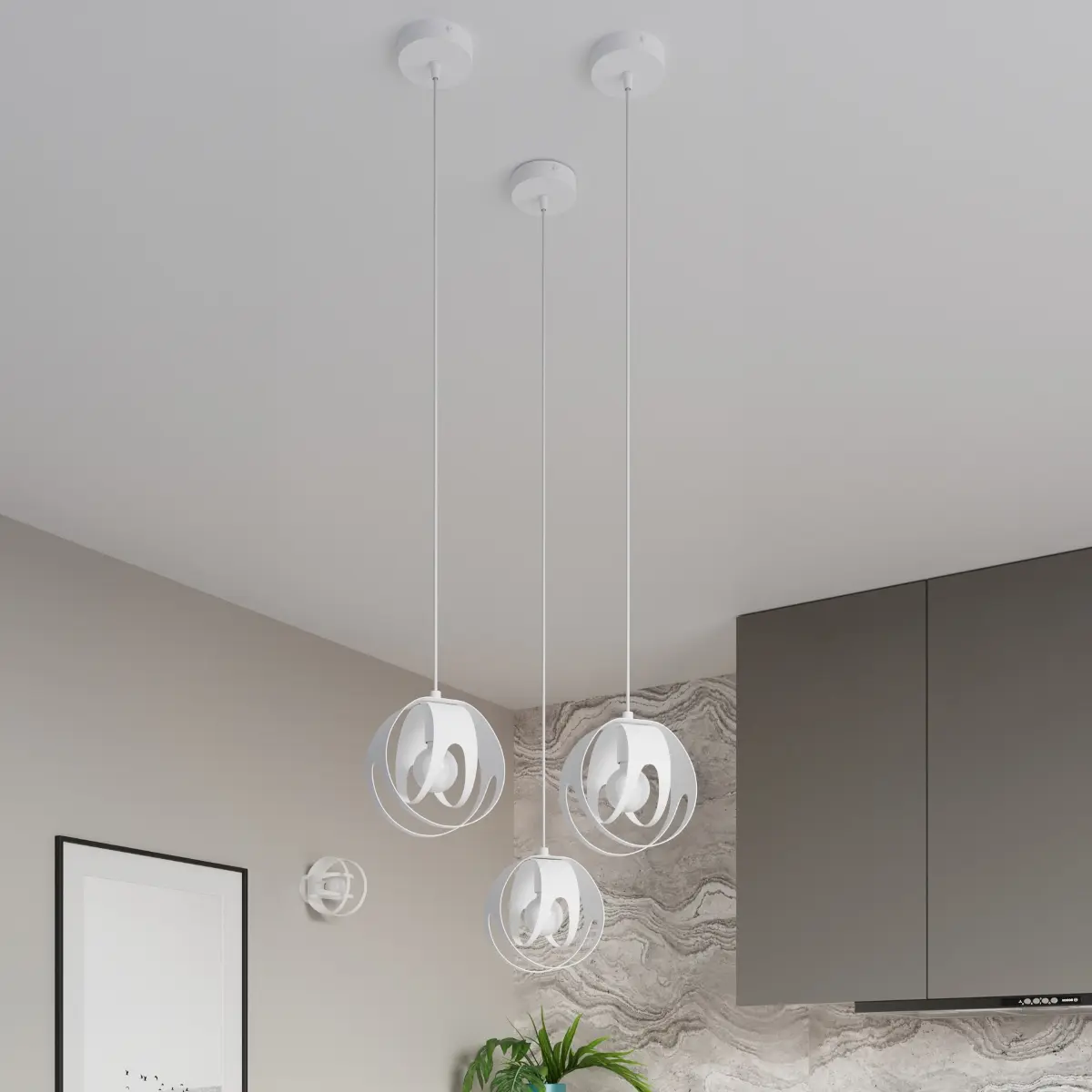 Lampa wisząca TULOS 1 biała SL.1083 - Sollux Lighting - obrazek 7