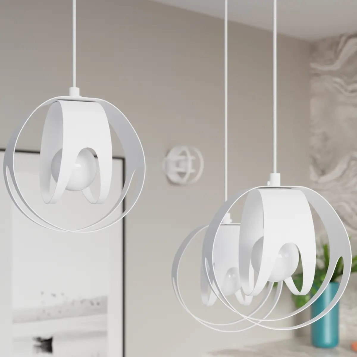 Lampa wisząca TULOS 1 biała SL.1083 - Sollux Lighting - obrazek 9