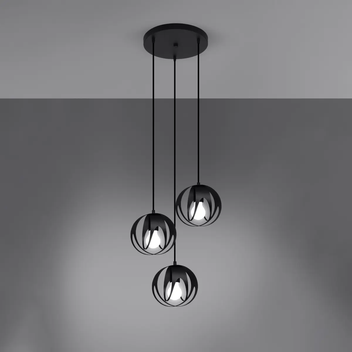 Lampa wisząca TULOS 3P czarna SL.1088 - Sollux Lighting - obrazek 4