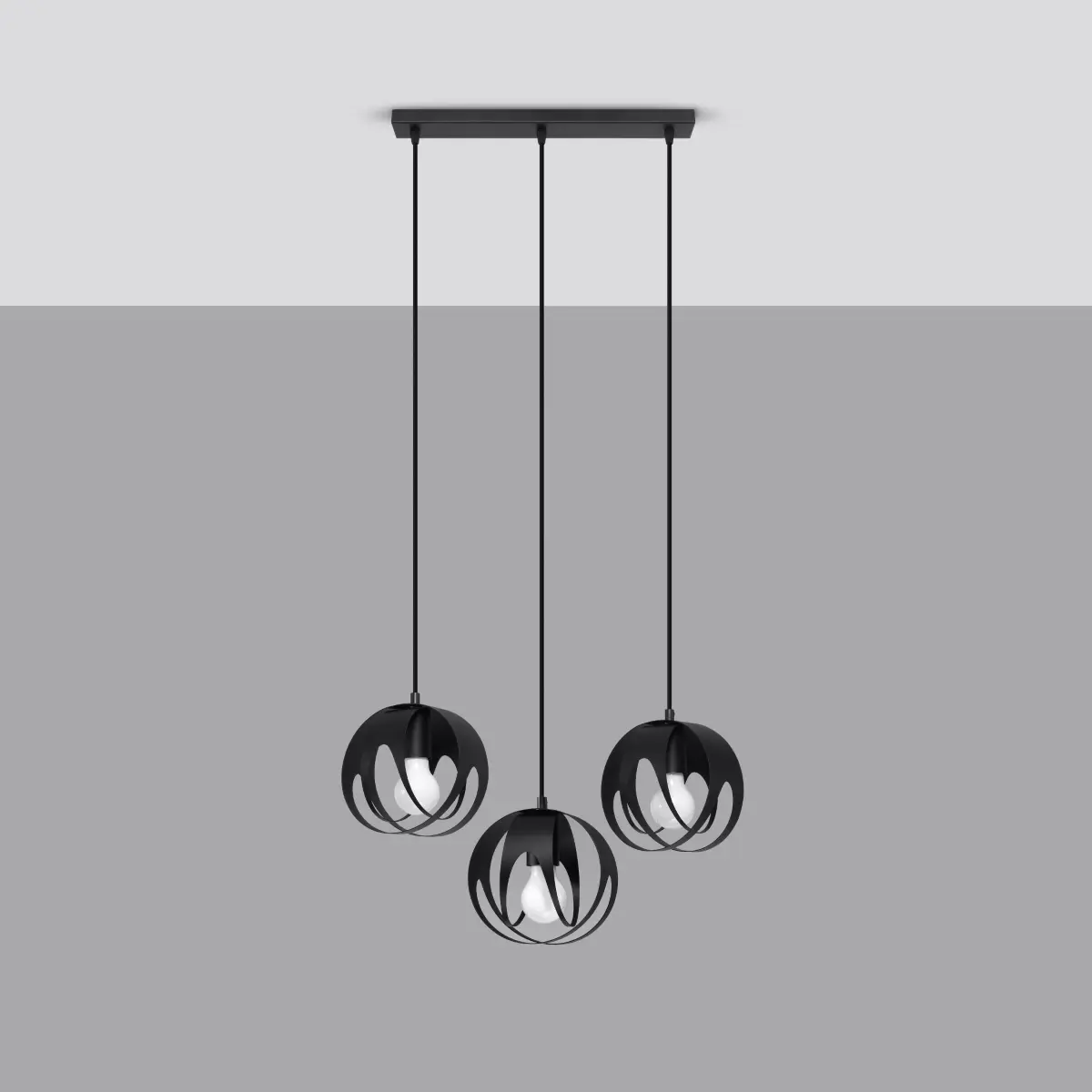 Lampa wisząca TULOS 3L czarna SL.1089 - Sollux Lighting - obrazek 3