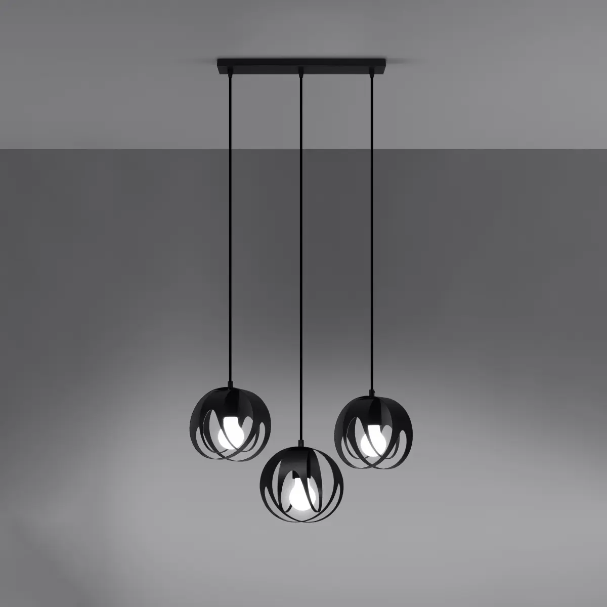 Lampa wisząca TULOS 3L czarna SL.1089 - Sollux Lighting - obrazek 4
