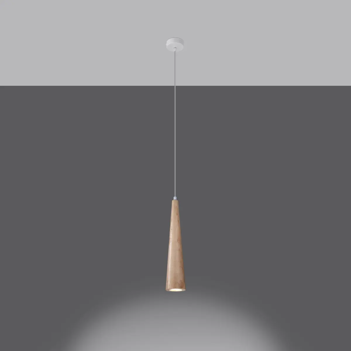Lampa wisząca SULA 1 naturalne drewno SL.1100 - Sollux Lighting - obrazek 4