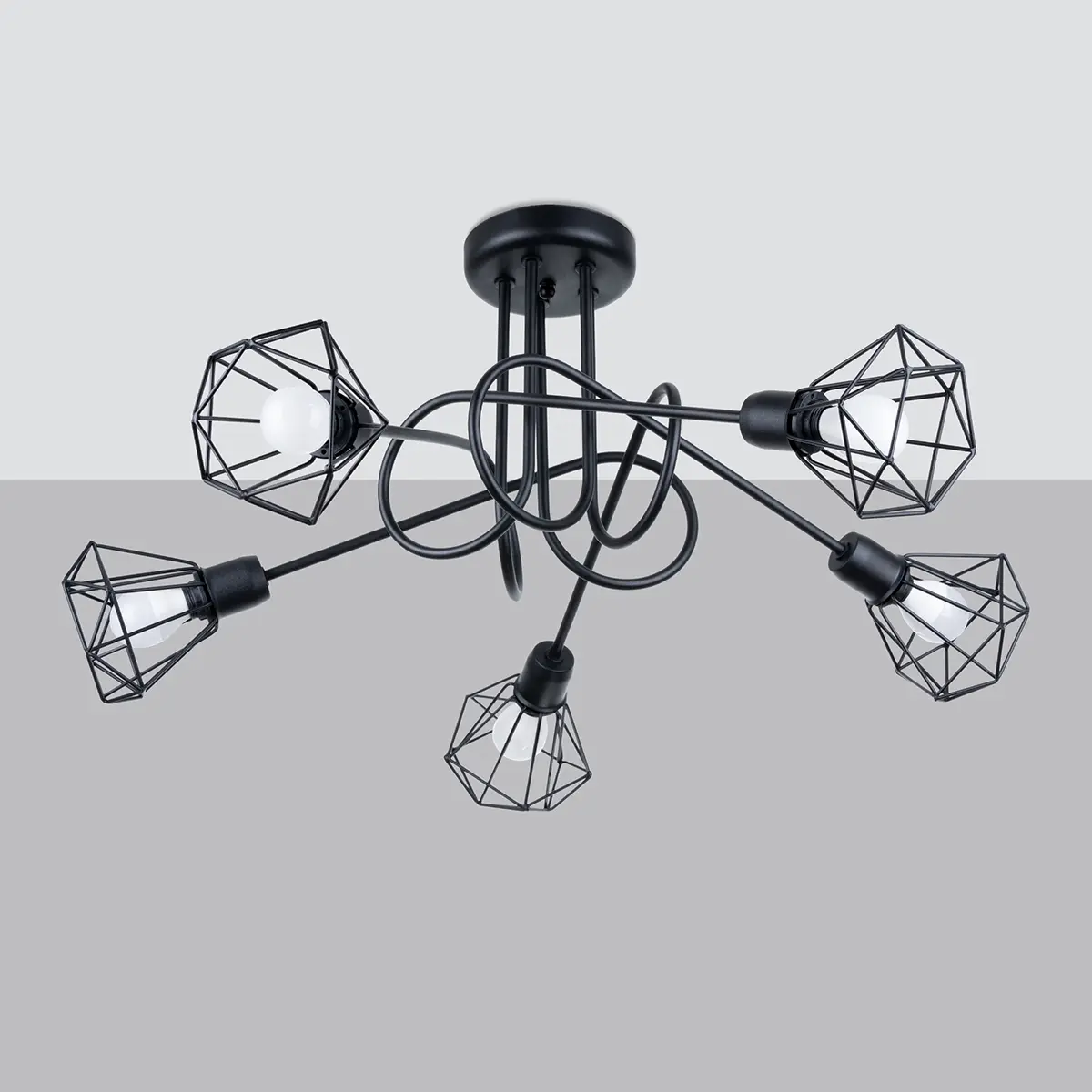 Żyrandol ARTEMIS 5S czarny SL.1110 - Sollux Lighting - obrazek 3