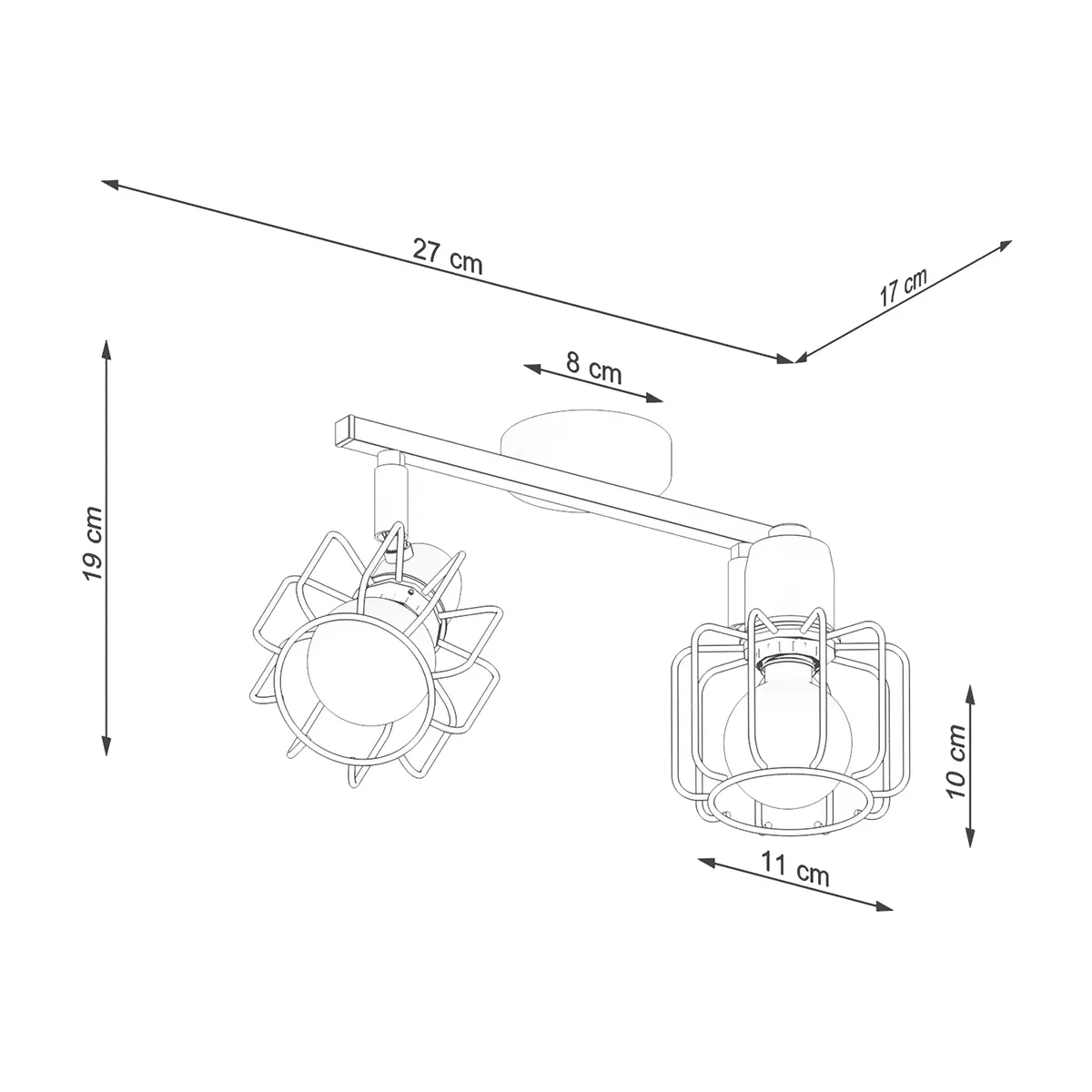 Plafon BELUCI 2 czarny SL.1115 - Sollux Lighting - obrazek 6