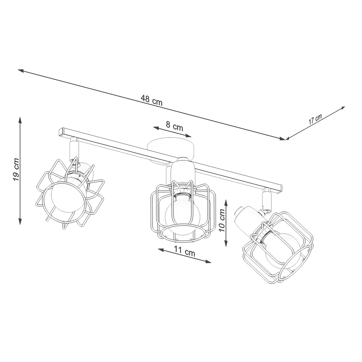 Plafon BELUCI 3 czarny SL.1116 - Sollux Lighting - obrazek 6