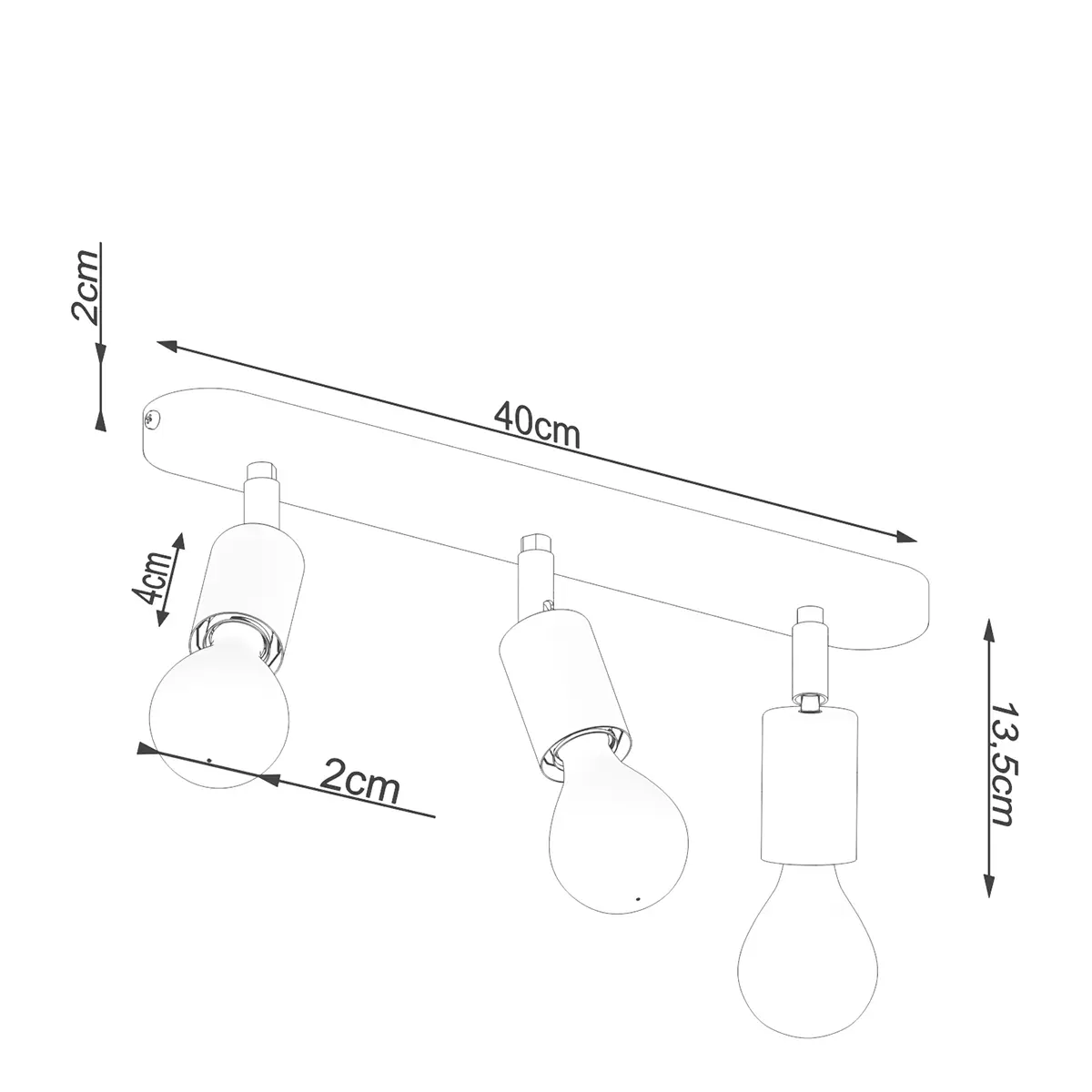 Plafon FORNES 3 czarny SL.1122 - Sollux Lighting - obrazek 6