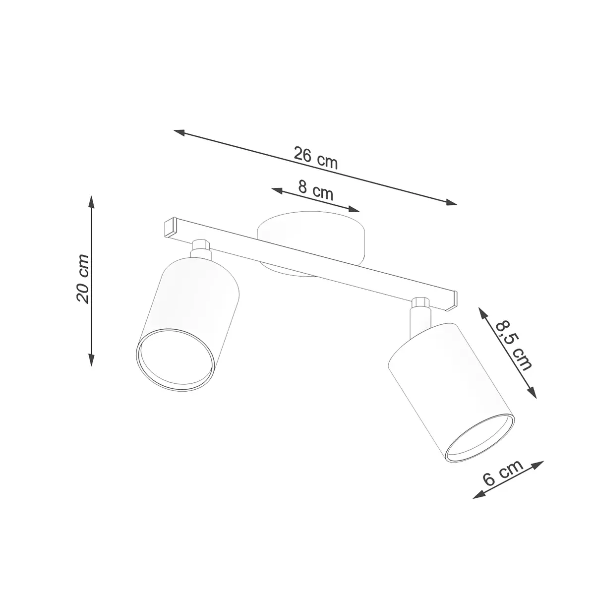 Plafon LEMMI 2 biały SL.1124 - Sollux Lighting - obrazek 6