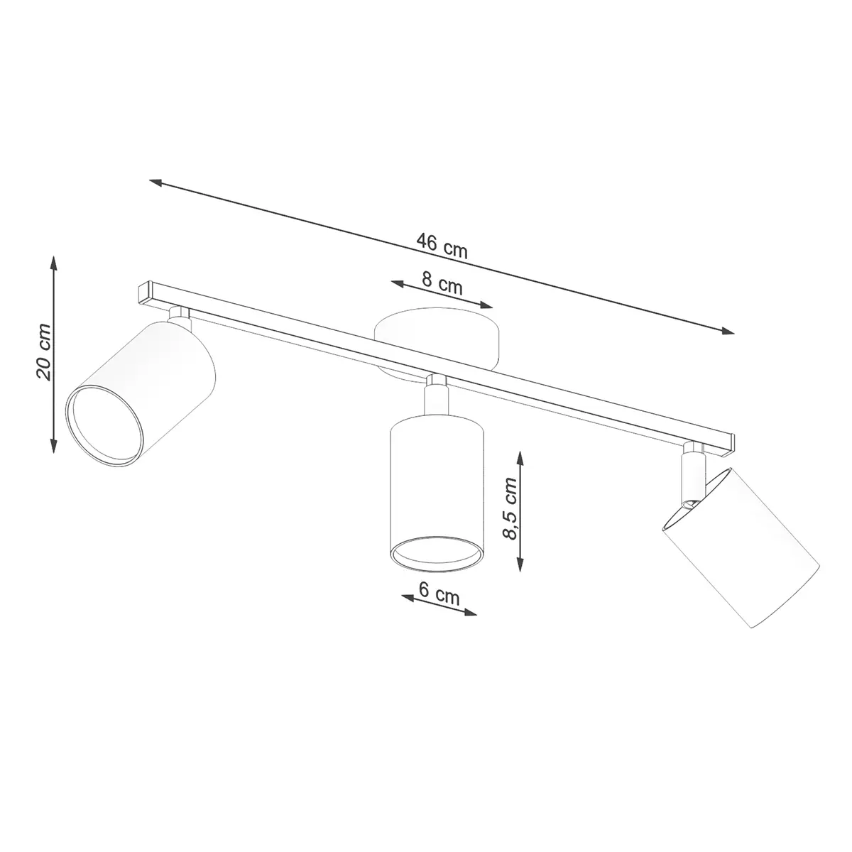 Plafon LEMMI 3 czarny SL.1128 - Sollux Lighting - obrazek 6