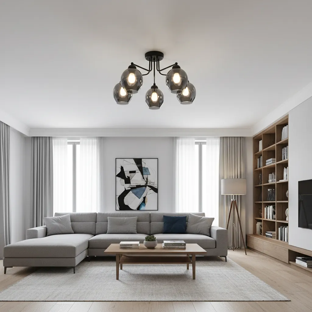 Żyrandol FILLAN 5 czarny SL.1145 - Sollux Lighting - obrazek 2