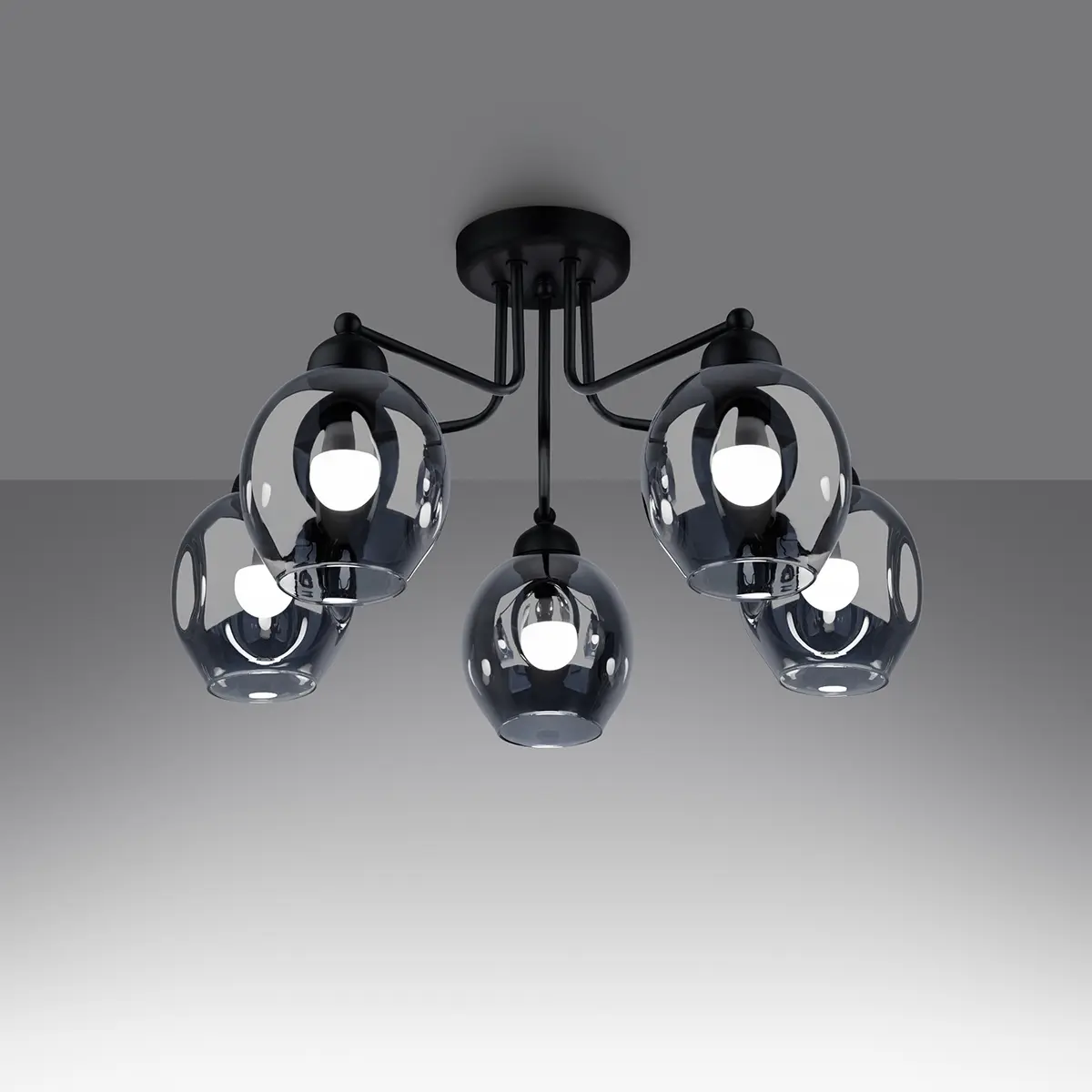 Żyrandol FILLAN 5 czarny SL.1145 - Sollux Lighting - obrazek 4