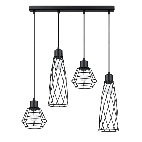 Lampa wisząca SUBA 4L czarna SL.1167 - Sollux Lighting