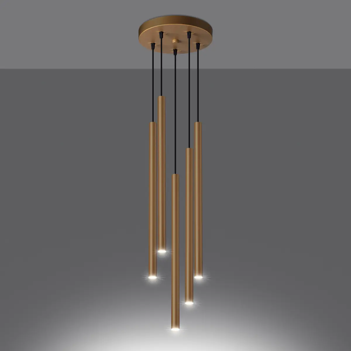 Lampa wisząca PASTELO 5P złota SL.1174 - Sollux Lighting - obrazek 4