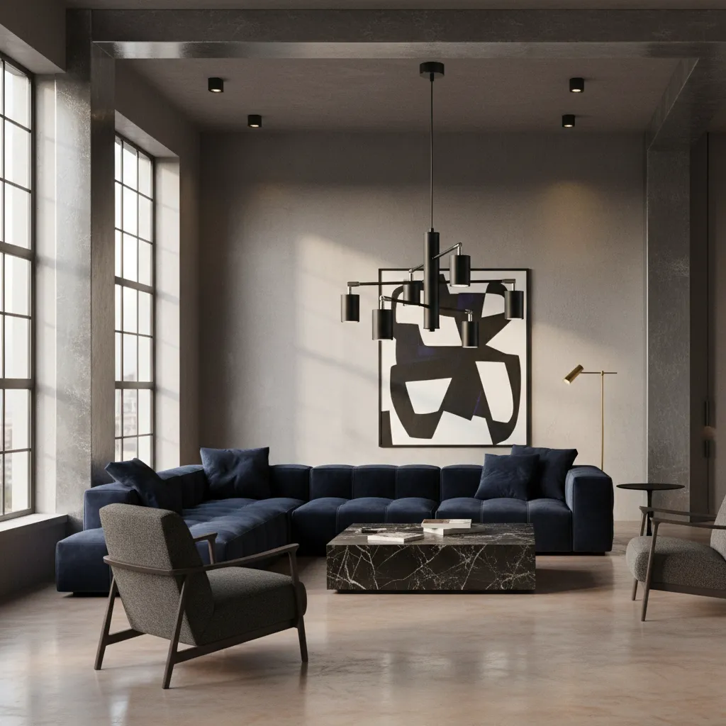 Żyrandol LEMMI 6 czarny SL.1207 - Sollux Lighting - obrazek 2