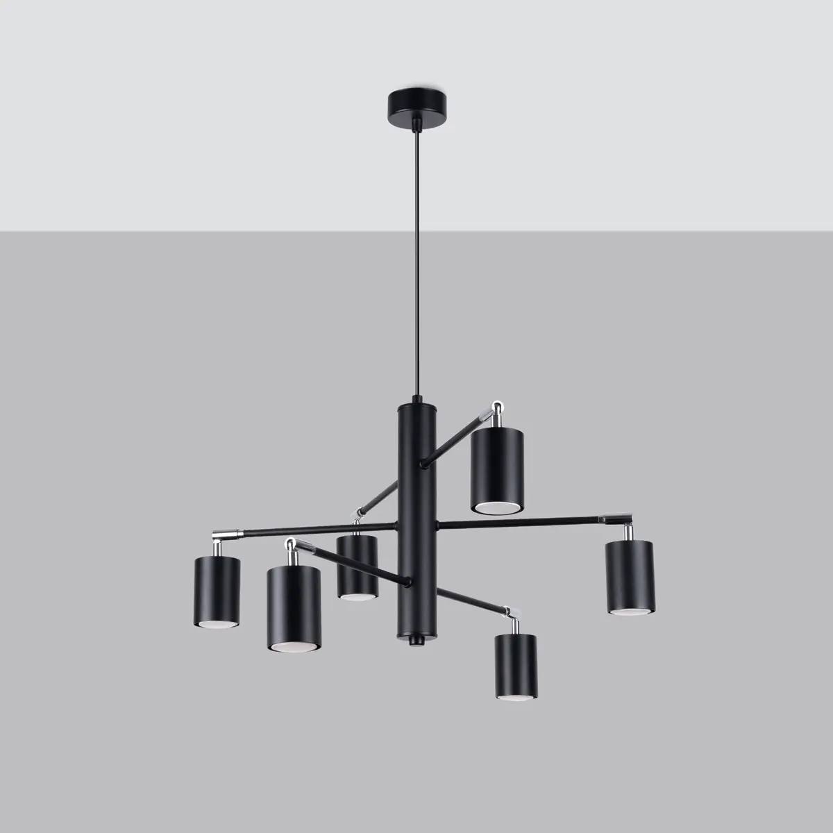 Żyrandol LEMMI 6 czarny SL.1207 - Sollux Lighting - obrazek 3
