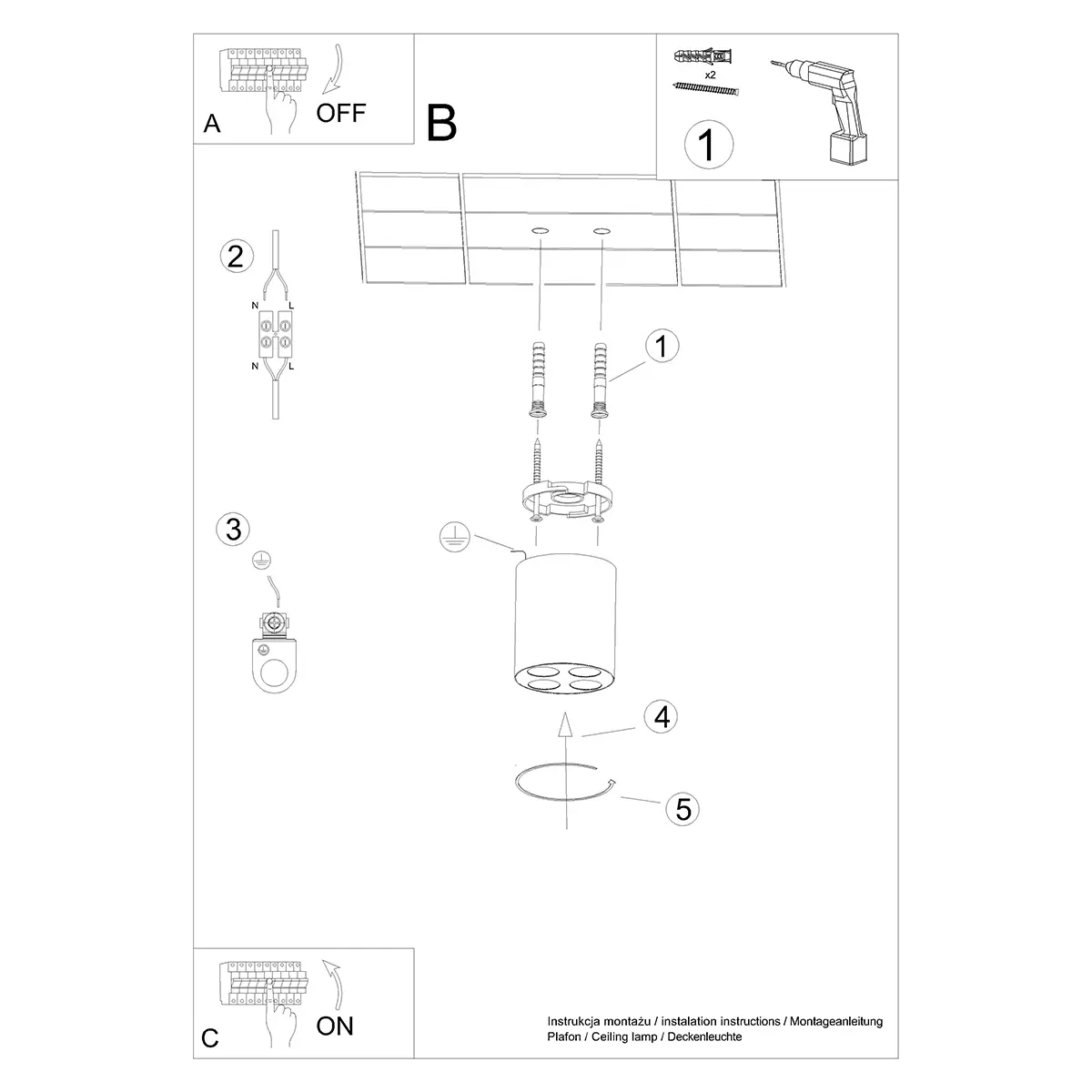 Plafon ZOE biały LED SL.1209 - Sollux Lighting - obrazek 7