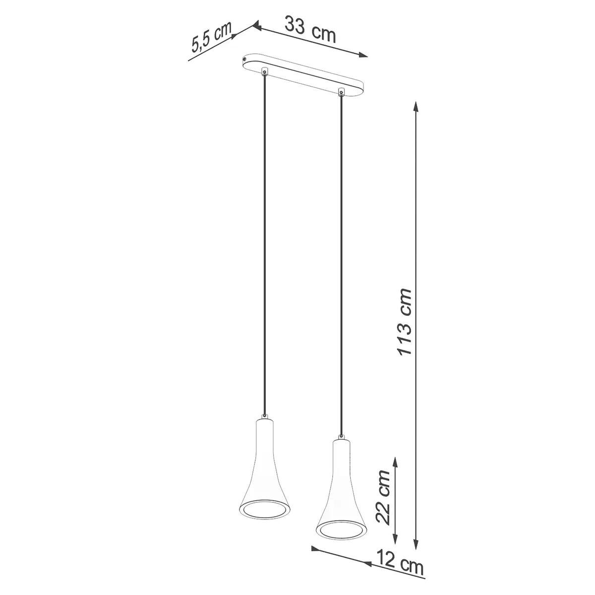 Lampa wisząca REA 2 beton SL.1224 - Sollux Lighting - obrazek 6