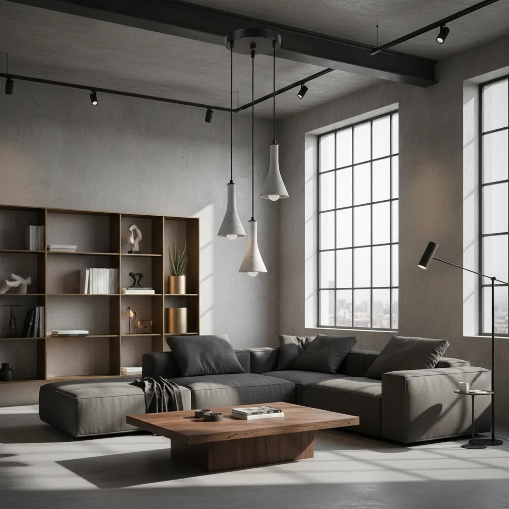 Lampa wisząca REA 3P beton SL.1226 - Sollux Lighting - obrazek 2