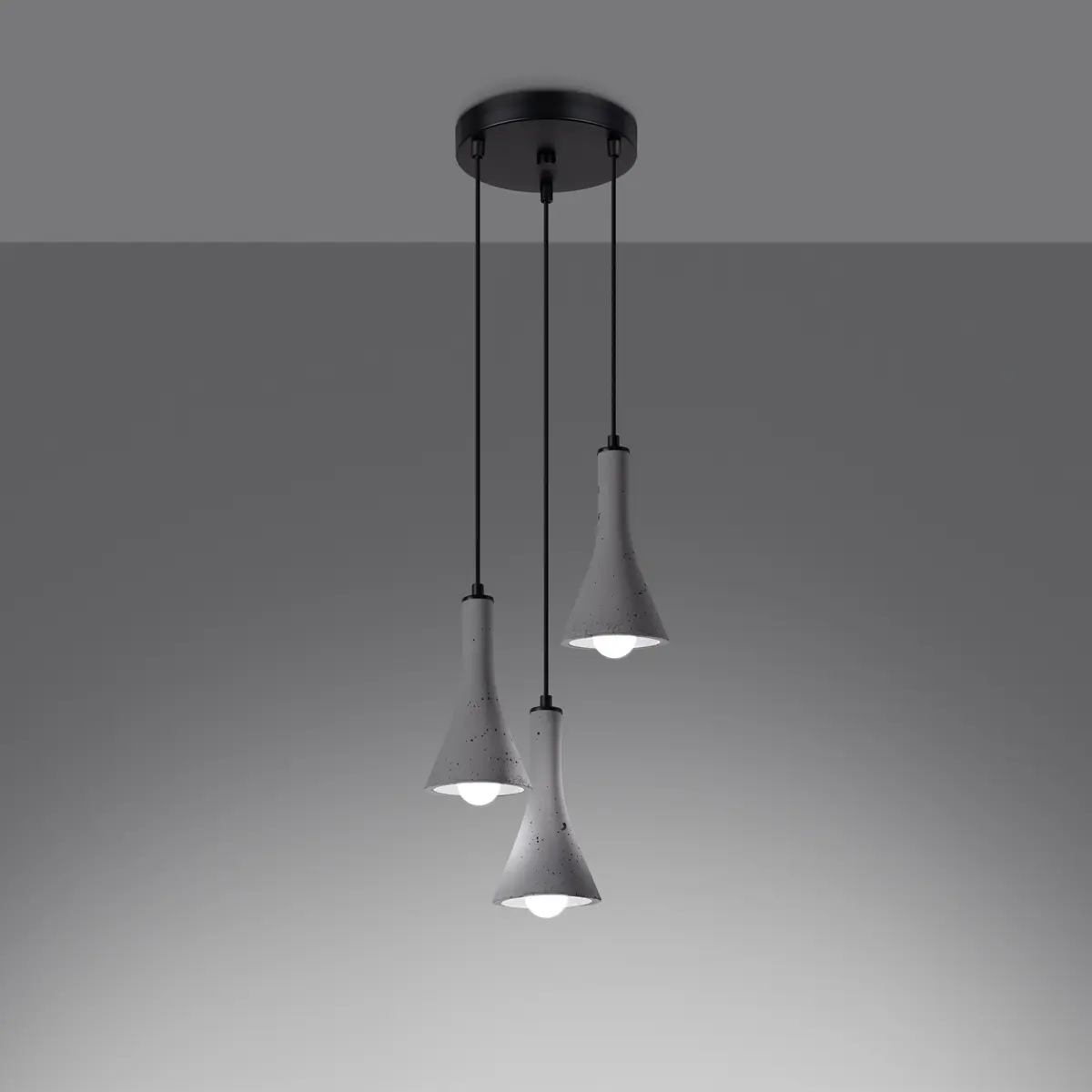 Lampa wisząca REA 3P beton SL.1226 - Sollux Lighting - obrazek 4