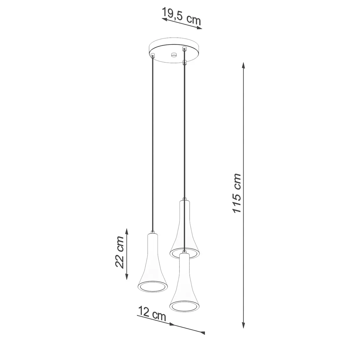 Lampa wisząca REA 3P beton SL.1226 - Sollux Lighting - obrazek 6