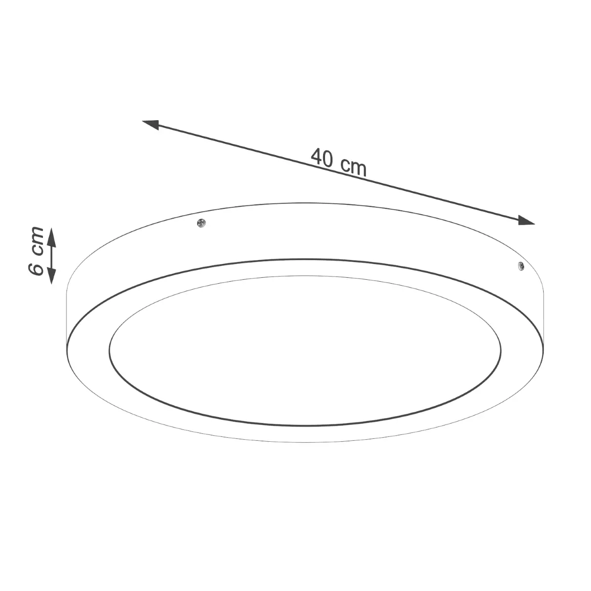 Plafon ONYX 40 biały LED 3000K SL.1245 - Sollux Lighting - obrazek 6