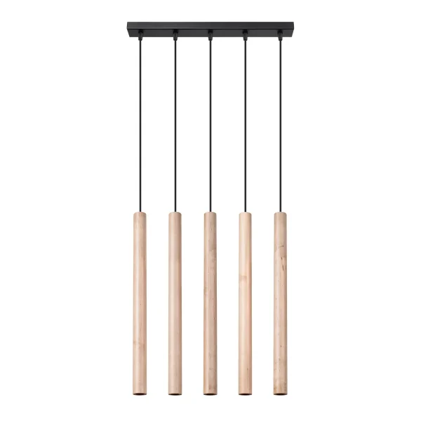 Lampa wisząca PASTELO 5L drewno SL.1269 - Sollux Lighting