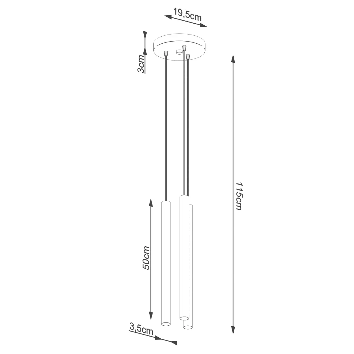 Lampa wisząca PASTELO 3P beton SL.1273 - Sollux Lighting - obrazek 6