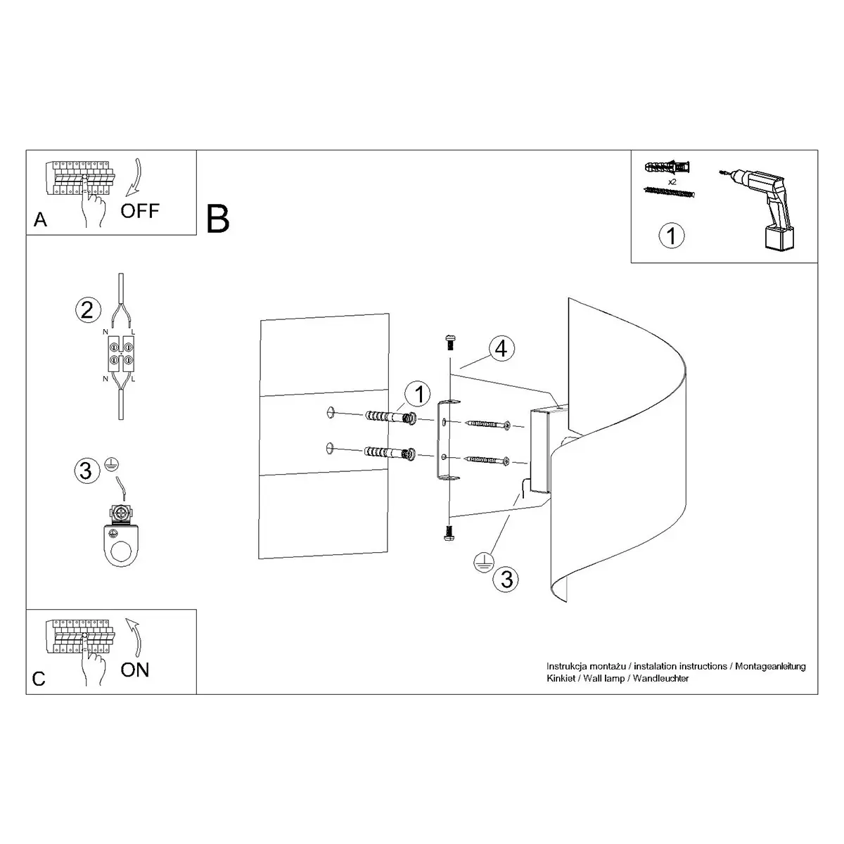 Kinkiet TALASSA biały SL.1308 - Sollux Lighting - obrazek 8