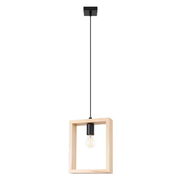Lampa wisząca ARIES naturalne drewno SL.1310 - Sollux Lighting