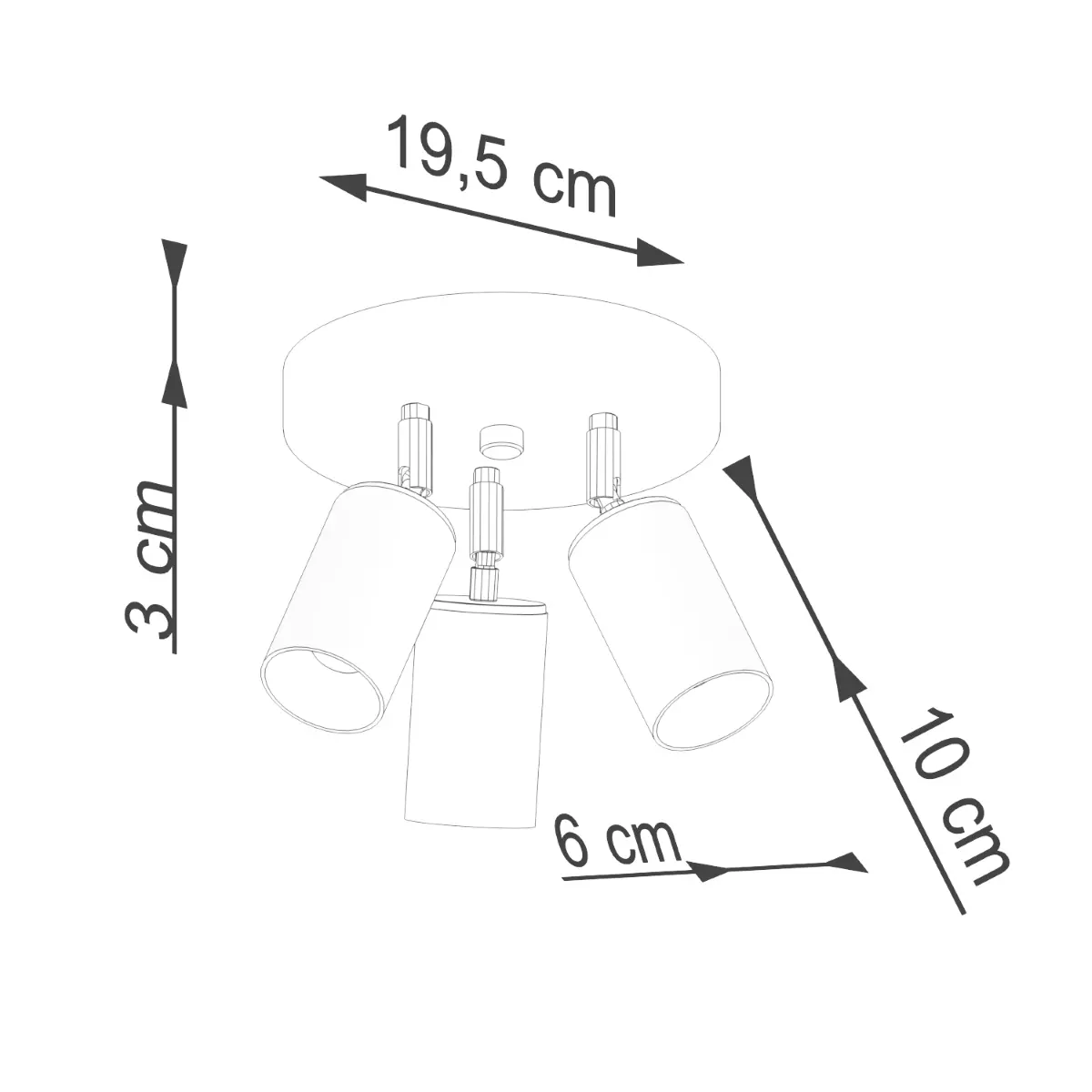 Plafon WINX 3P czarny/chrom SL.1369 - Sollux Lighting - obrazek 10
